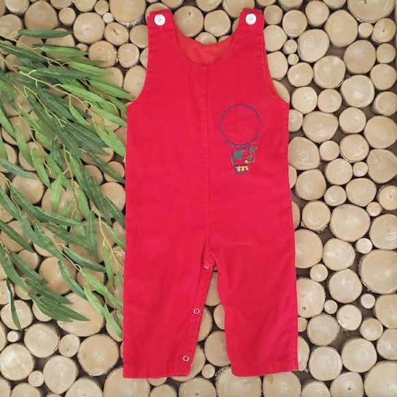 Vintage Royal Heir Corduroy Elephant Overalls - Picture 1 of 5